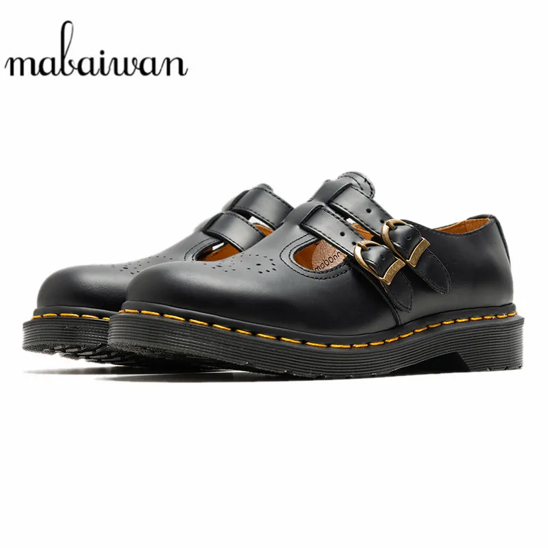 Mabaiwan Fashion Black Genuine Leather Ankle Boots Women Platform Mary Jane Shoes Women Retro Autumn Oxford Flats Buckle Boots
Mabaiwan Fashion Black Genuine Leather Ankle Boots Women Platform Mary Jane Shoes Women Retro Autumn Oxford Flats Buckle Boots