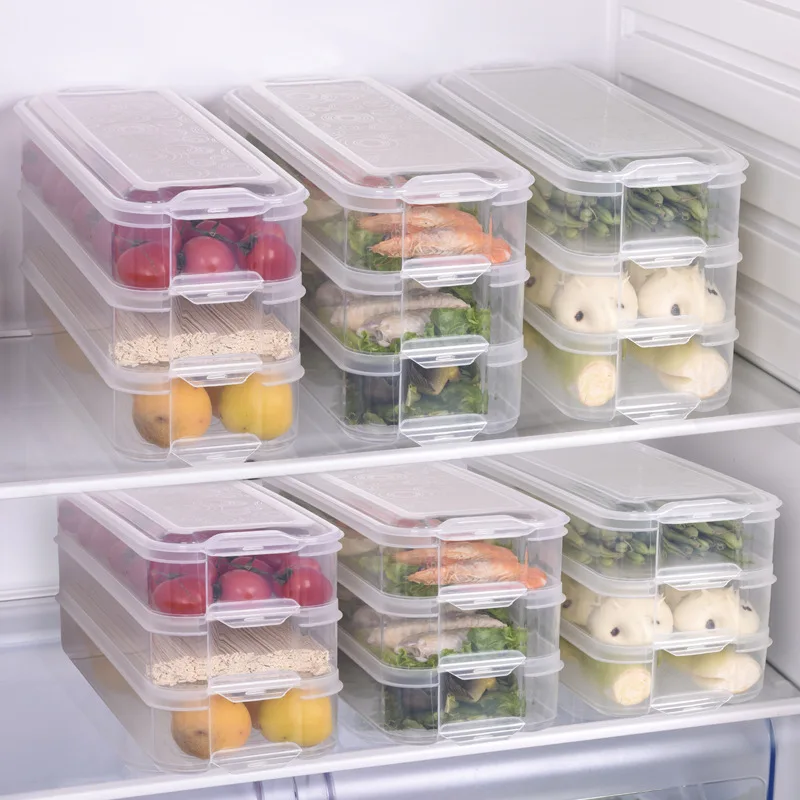 Plastic Multilayer Fresh Keeping Box Set Kitchen Refrigerator Organizer Storage Box Seafood Food Transparent Storage Rack
Plastic Multilayer Fresh Keeping Box Set Kitchen Refrigerator Organizer Storage Box Seafood Food Transparent Storage Rack