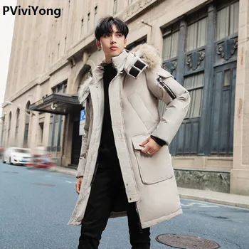 PViviYong 2019 Winter new high quality White duck down jacket men's coat,hooded thicked fur collar long parkas coat 896
PViviYong 2019 Winter new high quality White duck down jacket men's coat,hooded thicked fur collar long parkas coat 896
