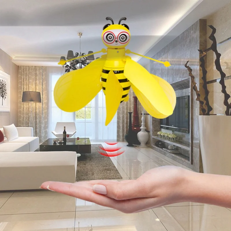 Flying Bee Infrared Sensor RC Animals Hand-Controlled Gesture Sensing Little Bee Flying Machine Mini Drone Gift For Kids Toy
Flying Bee Infrared Sensor RC Animals Hand-Controlled Gesture Sensing Little Bee Flying Machine Mini Drone Gift For Kids Toy
