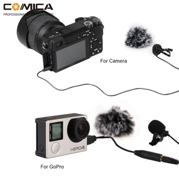 

Comica CVM-V01GP Lavalier Lapel Microphone Clip-on Omni-Directional Condenser Recording Mic for GoPro 3 4 for Canon Nikon Camera