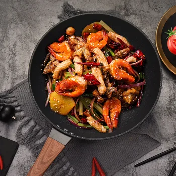 100% PFOA Free Stone-Derived NonStick Frying Pan without cover Coating 5 Layers Handle Aluminum Dishwasher Safe Cooking Pan
100% PFOA Free Stone-Derived NonStick Frying Pan without cover Coating 5 Layers Handle Aluminum Dishwasher Safe Cooking Pan