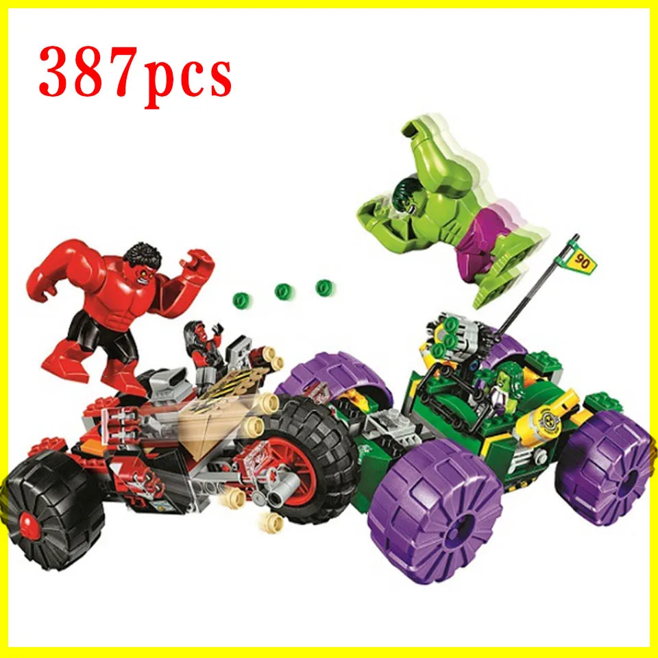 10675 387pcs Marvel Super Hero Hulk Vs Red Hulk Team Vehicle Compatible legoinglys Building Block Brick Compatible 76078 Toy
10675 387pcs Marvel Super Hero Hulk Vs Red Hulk Team Vehicle Compatible legoinglys Building Block Brick Compatible 76078 Toy