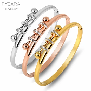 FYSARA Three Circle Crystals Bracelets & Bangles Titanium Steel Jewelry Women Gold Charm Cuff Bangles Cubic Zirconia Pulseiras
FYSARA Three Circle Crystals Bracelets & Bangles Titanium Steel Jewelry Women Gold Charm Cuff Bangles Cubic Zirconia Pulseiras