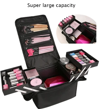 Women Make up bag Large-capacity multi-layer portable waterproof cosmetic bag portable nail art tattoo eyebrow toolbox wash bag 
Women Make up bag Large-capacity multi-layer portable waterproof cosmetic bag portable nail art tattoo eyebrow toolbox wash bag