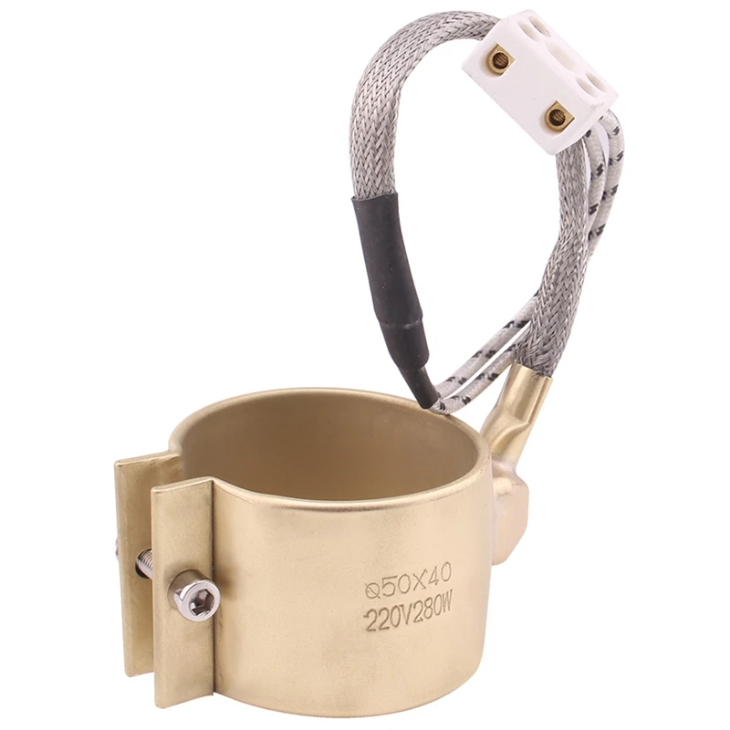 220V 280W 50 x 40mm Brass Nozzle Belt Heating elements for Injection Molding Machine
220V 280W 50 x 40mm Brass Nozzle Belt Heating elements for Injection Molding Machine