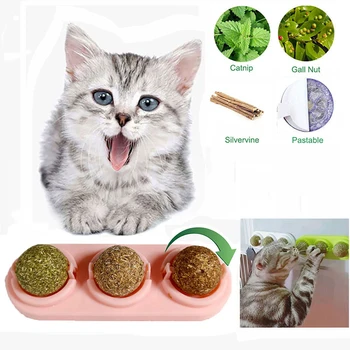 3pcs Catnip Ball Set Self-adhesive Rotated Catnip Silvervine Lick Ball For Cats Wall Mount Molar Teething Toy Pet Supplies
3pcs Catnip Ball Set Self-adhesive Rotated Catnip Silvervine Lick Ball For Cats Wall Mount Molar Teething Toy Pet Supplies