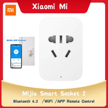 Original Xiaomi Mijia Smart Socket 2 Intelligent Timing Plug Adaptor Power On/Off WiFi Wireless Bluetooth 4.2 APP Remote Control
Original Xiaomi Mijia Smart Socket 2 Intelligent Timing Plug Adaptor Power On/Off WiFi Wireless Bluetooth 4.2 APP Remote Control