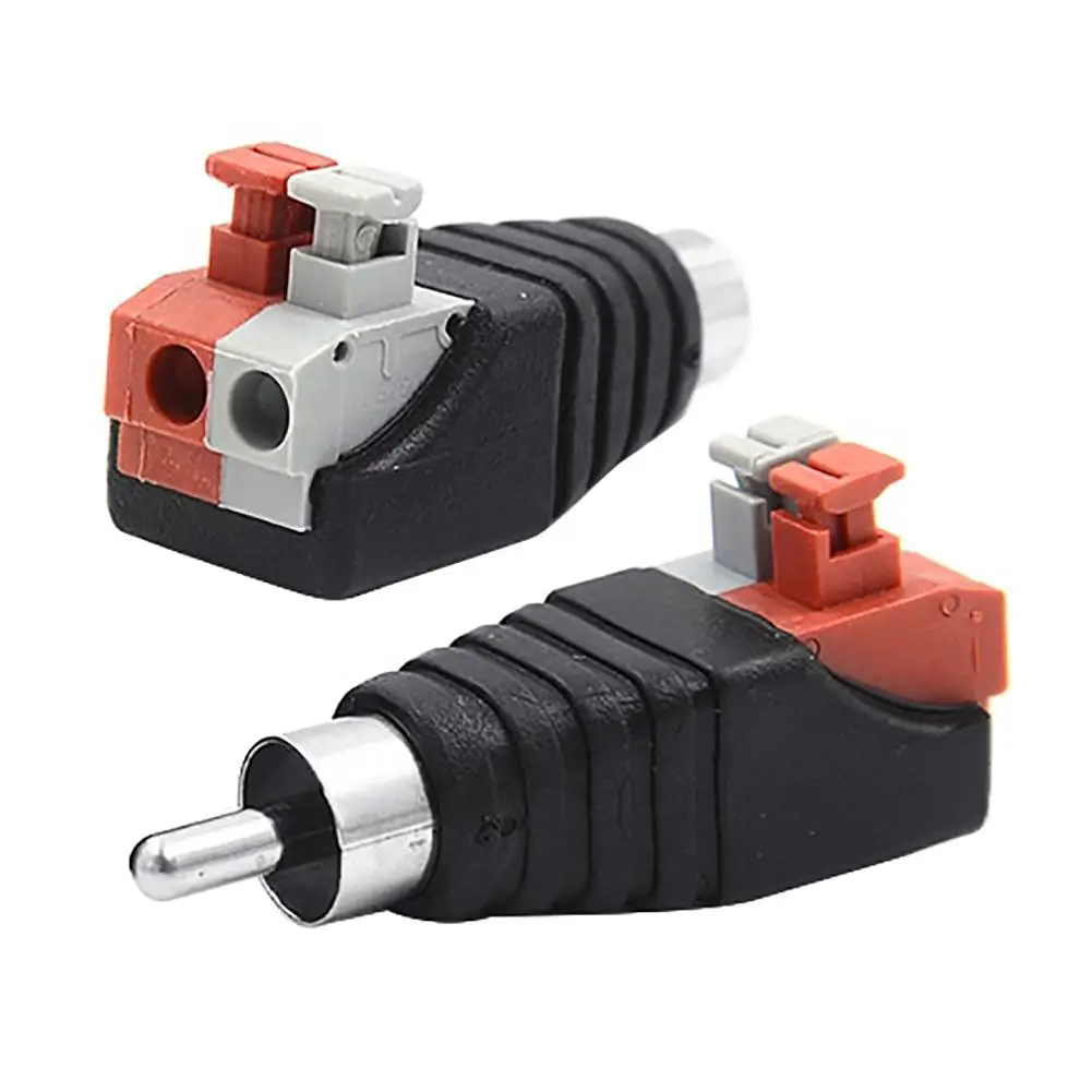 2020 1 Pair Universal Speaker Wire Cable to Audio Male RCA Jack Connector Adapter Conn | Компьютеры и офис