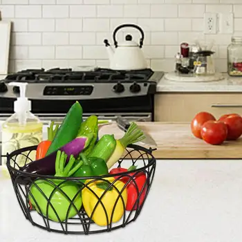 Fruit Basket Metal Vegetable Storage Basket Tableware Organizer Kitchen Tools Equipped With Handle
Fruit Basket Metal Vegetable Storage Basket Tableware Organizer Kitchen Tools Equipped With Handle