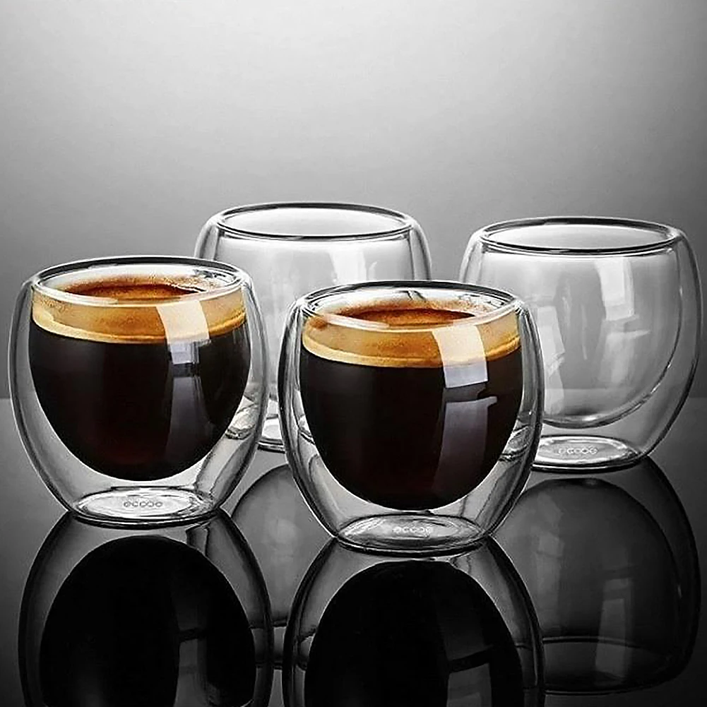 4pcs/6pcs 80ml Double Wall Glass Clear Handmade Heat Resistant Tea Drink Cups Healthy Drink Mug Coffee Cups Insulated Shot Glass
4pcs/6pcs 80ml Double Wall Glass Clear Handmade Heat Resistant Tea Drink Cups Healthy Drink Mug Coffee Cups Insulated Shot Glass