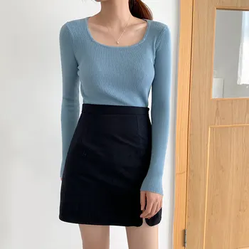 Hzirip High Street Chic Skinny Elastic Solid Square-Collar 2019 Slim Full-Sleeves Knitted Basic Tops All-Match Slender Sweaters
Hzirip High Street Chic Skinny Elastic Solid Square-Collar 2019 Slim Full-Sleeves Knitted Basic Tops All-Match Slender Sweaters