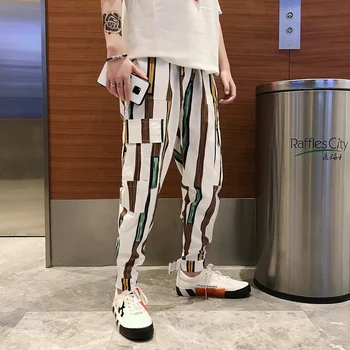 Fashion Chic Mens Striped Ankle-Length Pants Cargo Pants Pencil Pants Casual Teenager Trousers Hip-hop E11
Fashion Chic Mens Striped Ankle-Length Pants Cargo Pants Pencil Pants Casual Teenager Trousers Hip-hop E11