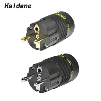 Haldane pcs HIFI Gold Rhodium Plated Schuko EU EUR Power Plug Adapter Connector for AC Power Cord Audio Connector
Haldane pcs HIFI Gold Rhodium Plated Schuko EU EUR Power Plug Adapter Connector for AC Power Cord Audio Connector