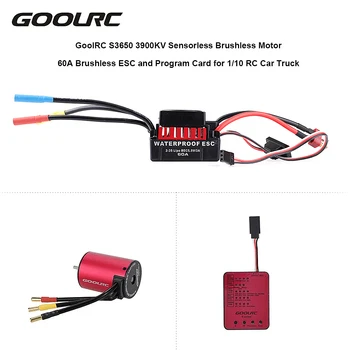 Original S3650 3900KV Sensorless Brushless Motor 60A Brushless ESC and Program Card Combo Set for 1/10 RC Car Truck
Original S3650 3900KV Sensorless Brushless Motor 60A Brushless ESC and Program Card Combo Set for 1/10 RC Car Truck