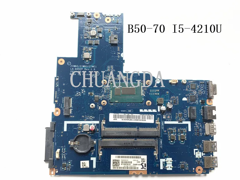LA-B092P материнская плата для ноутбука Lenovo B50-70 N50-70 ноутбук процессор i5 4200U/4210U DDR3 100%