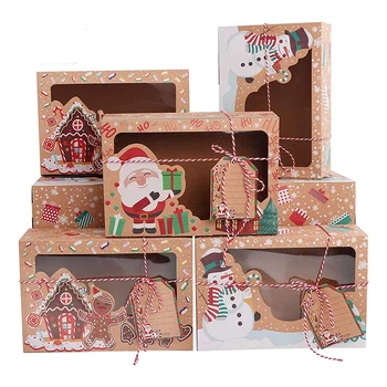 12pcs Kraft Paper Portable Christmas Gift Box Party Favor Holders Goody Candy Box Cookie Boxes for Party Christmas Home
12pcs Kraft Paper Portable Christmas Gift Box Party Favor Holders Goody Candy Box Cookie Boxes for Party Christmas Home