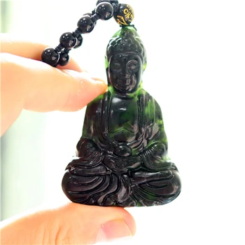 Natural Black Green Chinese Jade Buddha Pendant Beads Necklace Jewelry Fashion Accessories Carved Amulet Gifts sweater chain
Natural Black Green Chinese Jade Buddha Pendant Beads Necklace Jewelry Fashion Accessories Carved Amulet Gifts sweater chain