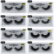 แต่งหน้า Eyelashes 5D Mink Lashes หนาธรรมชาติยาวขนตาปลอม 3D Mink Lash ปริมาณสูง Soft Eye Eye Lashes(China)