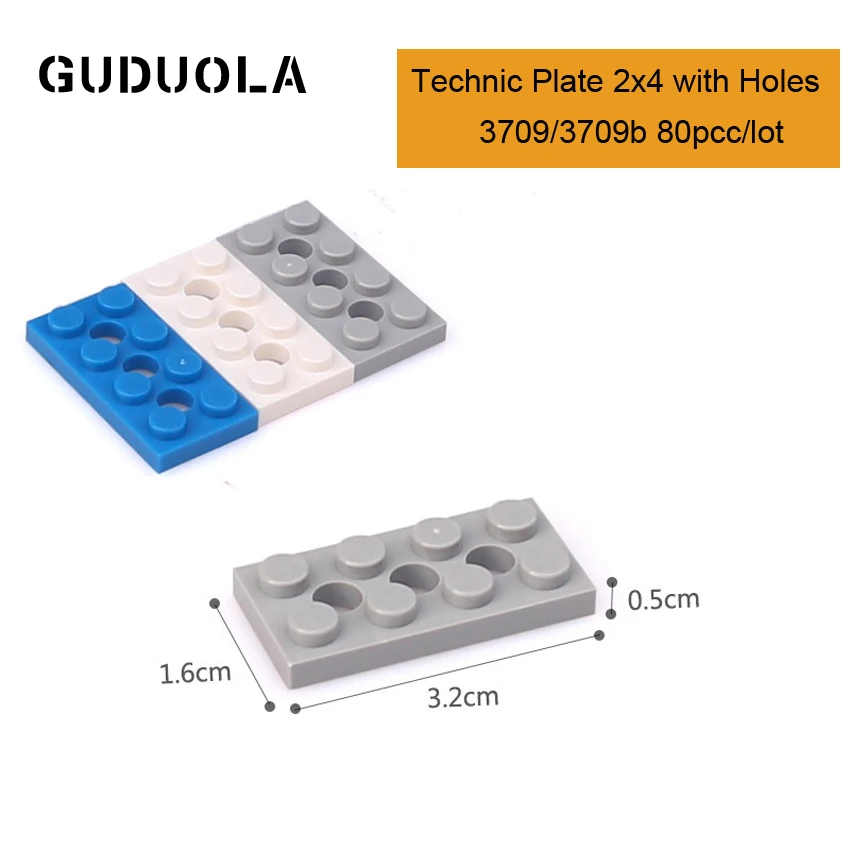 Technic Parts 3709 3709bTechnic Plate 2x4 with Holes Building Block MOC Parts Creative Toys Compatible All Brand 80pcs/lot
Technic Parts 3709 3709bTechnic Plate 2x4 with Holes Building Block MOC Parts Creative Toys Compatible All Brand 80pcs/lot