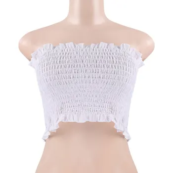 Women Sheering Boob Tube Gather Smoken Strapless Bandeau Bra Shirred Crop Top
Women Sheering Boob Tube Gather Smoken Strapless Bandeau Bra Shirred Crop Top