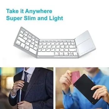 Mini Foldable Keyboard Bluetooth Wireless Keypad with Touchpad For Xiaomi Android Tablet Windows/ Phone ipad For iOS / Samsung
Mini Foldable Keyboard Bluetooth Wireless Keypad with Touchpad For Xiaomi Android Tablet Windows/ Phone ipad For iOS / Samsung