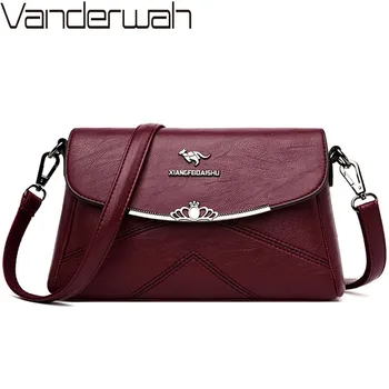 Vintage Women Messenger Bags Flap Female Crossbody Leather Shoulder Bag Luxury Handbags Women Bags Designer Ladies Hand Bag Sac
Vintage Women Messenger Bags Flap Female Crossbody Leather Shoulder Bag Luxury Handbags Women Bags Designer Ladies Hand Bag Sac