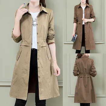 Vinteage Windbreake Women Work Trench Solid Office Long Sleeve Button Coat Blouse Tops sobretudo feminino 2020
Vinteage Windbreake Women Work Trench Solid Office Long Sleeve Button Coat Blouse Tops sobretudo feminino 2020