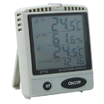 AZ87792 High-Precision Temperature and Humidity Meter Monitor Programmable Function External Temperature Probe.
AZ87792 High-Precision Temperature and Humidity Meter Monitor Programmable Function External Temperature Probe.