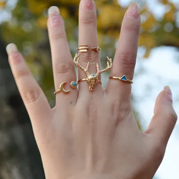 ancient ways is tasted the European and American wind free set up triangle ring female deer head moon combination
ancient ways is tasted the European and American wind free set up triangle ring female deer head moon combination