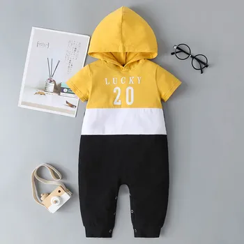 Baby Clothes для новорожденных Baby Romper Toddler Baby Girls Letter Print Short Sleeve Hooded Color Block Patchwork Romper
Baby Clothes для новорожденных Baby Romper Toddler Baby Girls Letter Print Short Sleeve Hooded Color Block Patchwork Romper
