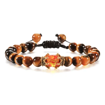 New 8MM Natural Bead Bracelet Tiger Eyes Stone King Crown Braided Braceelts Bangles Charm Wristband Male Jewelry Friendship Gift
New 8MM Natural Bead Bracelet Tiger Eyes Stone King Crown Braided Braceelts Bangles Charm Wristband Male Jewelry Friendship Gift