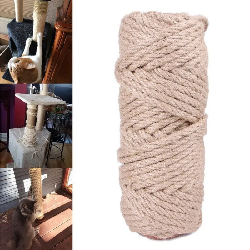Length 10m/50m DIY Cat Scratcher Sisal Rope Replacement Cat Tree Scratching Molar Claw Toy Cat Climbing Frame Binding Rope
Length 10m/50m DIY Cat Scratcher Sisal Rope Replacement Cat Tree Scratching Molar Claw Toy Cat Climbing Frame Binding Rope