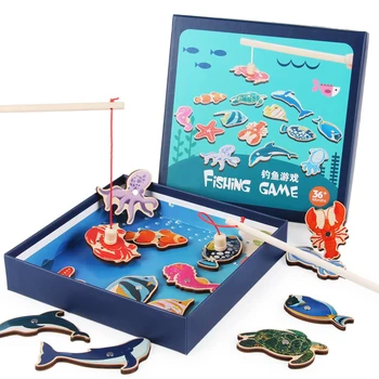 Large Size 14pcs Wooden Marine Animal Fishing Toy Magnetic Fun Game Baby Educational Learning Toys for Children Birthday Gifts
Large Size 14pcs Wooden Marine Animal Fishing Toy Magnetic Fun Game Baby Educational Learning Toys for Children Birthday Gifts