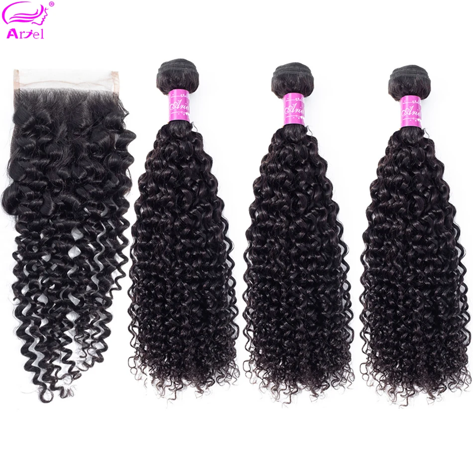 Curly Hair Bundles With Closure Free Part Brazilian Hair Weave Bundles Non Remy 100% Human Hair 3 Bundles With Closure 4*4 Ariel
Curly Hair Bundles With Closure Free Part Brazilian Hair Weave Bundles Non Remy 100% Human Hair 3 Bundles With Closure 4*4 Ariel