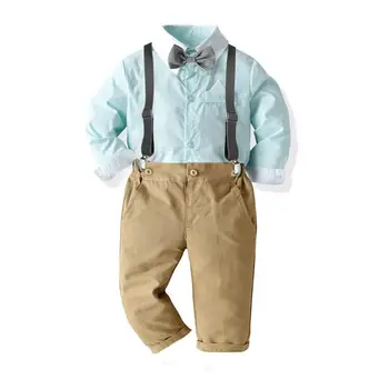 Boy gentleman Suit For Spring and autumn Children's Clothing Sets Shirts+Trousers+Tie+strap 4pcs suit 1 to 4 years old kids Suit 
Boy gentleman Suit For Spring and autumn Children's Clothing Sets Shirts+Trousers+Tie+strap 4pcs suit 1 to 4 years old kids Suit