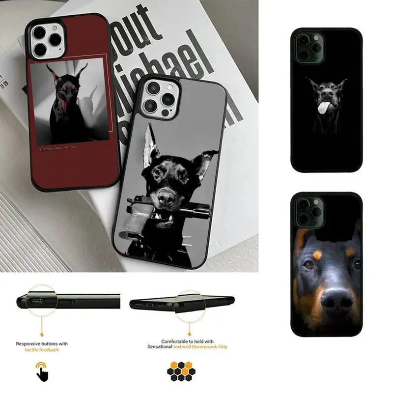 Жесткий силиконовый чехол Doberman для Iphone 13 12 Mini 11 Pro Max 7 8 Plus X Xs XR | Мобильные телефоны