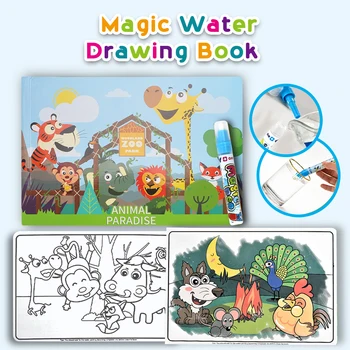Magic Water Drawing Book Animal Water Coloring Book Doodle With Magic Pen Painting Educational toys Drawing Board For Kids
Magic Water Drawing Book Animal Water Coloring Book Doodle With Magic Pen Painting Educational toys Drawing Board For Kids
