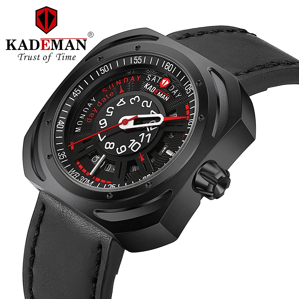 Kademan New Mens Watches Top Brand Luxury Men Military Sport Wristwatch Leather Quartz Watch erkek saat Relogio Masculino
Kademan New Mens Watches Top Brand Luxury Men Military Sport Wristwatch Leather Quartz Watch erkek saat Relogio Masculino