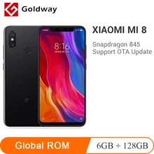 Оригинальный Xiaomi mi 8 6 ГБ ОЗУ 128 Гб ПЗУ мобильный телефон Snapdragon 845