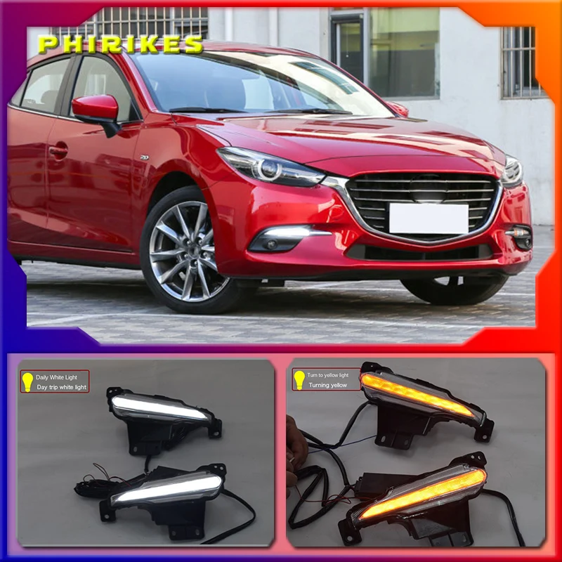 2pcs DRL for Mazda 3 axela 2017 2018 12V LED car DRL Driving daytime running lights fog lamp with turn Signal style Relay
2pcs DRL for Mazda 3 axela 2017 2018 12V LED car DRL Driving daytime running lights fog lamp with turn Signal style Relay