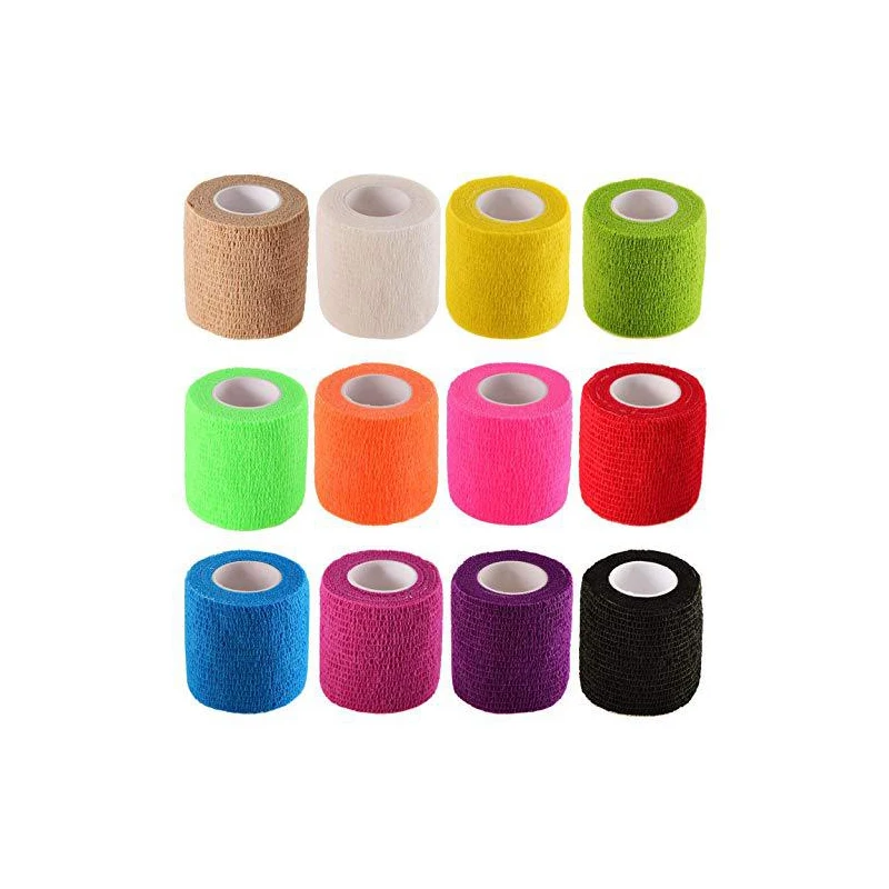 24 Rolls Self Adherent Wrap Bandages 2 Inches X 5 Yards First Aid Tape Elastic Self Adhesive Tape for Sports, Wrist, Ankle
24 Rolls Self Adherent Wrap Bandages 2 Inches X 5 Yards First Aid Tape Elastic Self Adhesive Tape for Sports, Wrist, Ankle