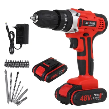 48V 25+3 Torque Impact Drill 3 in 1 Cordless Screwdriver Impact Electric Drill Power Tools 6000mAh Lithium-Ion Battery Drill Bit
48V 25+3 Torque Impact Drill 3 in 1 Cordless Screwdriver Impact Electric Drill Power Tools 6000mAh Lithium-Ion Battery Drill Bit
