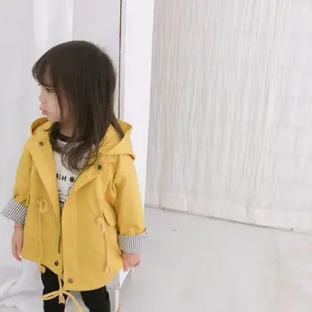 Children Trench Coats For Girls Long Windbreaker Children Clothing Fall Hooded Kids Clothes School Outfits yellow 2-6Y
Children Trench Coats For Girls Long Windbreaker Children Clothing Fall Hooded Kids Clothes School Outfits yellow 2-6Y