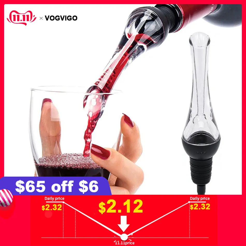 VOGVIGO Red Wine Aerating Pourer Spout Decanter Wine Aerator Quick Aerating Pouring Tool Pump Portable Filter
VOGVIGO Red Wine Aerating Pourer Spout Decanter Wine Aerator Quick Aerating Pouring Tool Pump Portable Filter