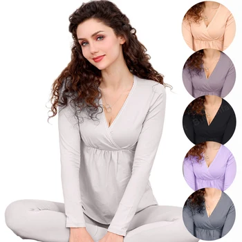 Pregnancy Maternity Pajamas 2pcs/Sets Sleepwear Nursing Clothing Cotton Pregnant Feeding Nightgown Maternity Nursing Tops + Pant
Pregnancy Maternity Pajamas 2pcs/Sets Sleepwear Nursing Clothing Cotton Pregnant Feeding Nightgown Maternity Nursing Tops + Pant