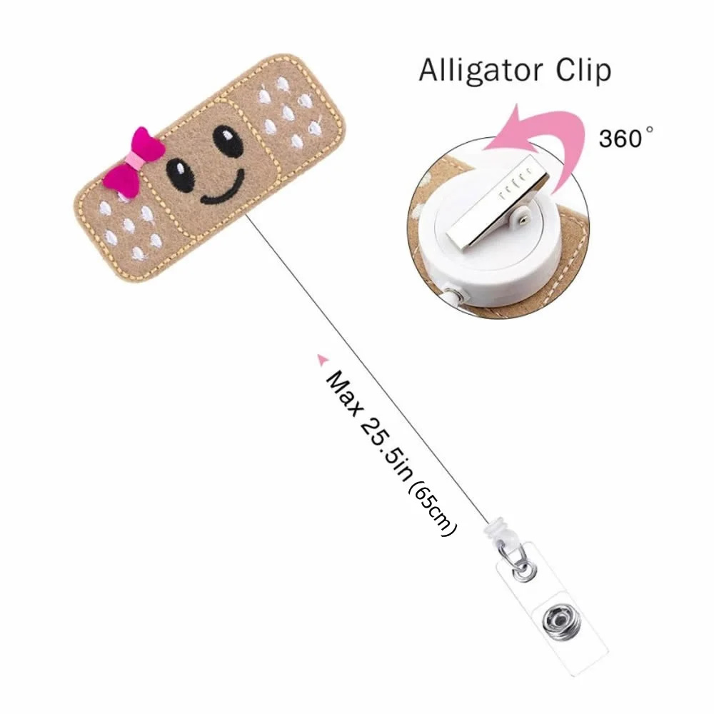 Retractable-Badge-Holder-Cute-Felt-Badge-Reels-with-Alligator-Clip-For-Nurses-Volunteer-Students-Teachers (3)