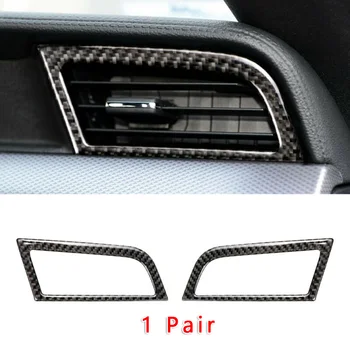 

2x Carbon Fiber Black 158 X 66 Mm Air Vent Outlet Cover Frame Sticker Trim For Ford Mustang 15-19 Anti-scratch Styling