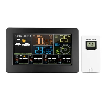 WiFi Weather Station APP Control Smart Weather Monitor Temperature Humidity Barometric Wind Speed Digital Clock Functions
WiFi Weather Station APP Control Smart Weather Monitor Temperature Humidity Barometric Wind Speed Digital Clock Functions