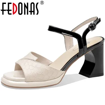FEDONAS Mixed Colors Genuine Leather Sandals For Women Platforms Summer Newest High Heels Pumps Prom Office Lady Shoes Woman
FEDONAS Mixed Colors Genuine Leather Sandals For Women Platforms Summer Newest High Heels Pumps Prom Office Lady Shoes Woman